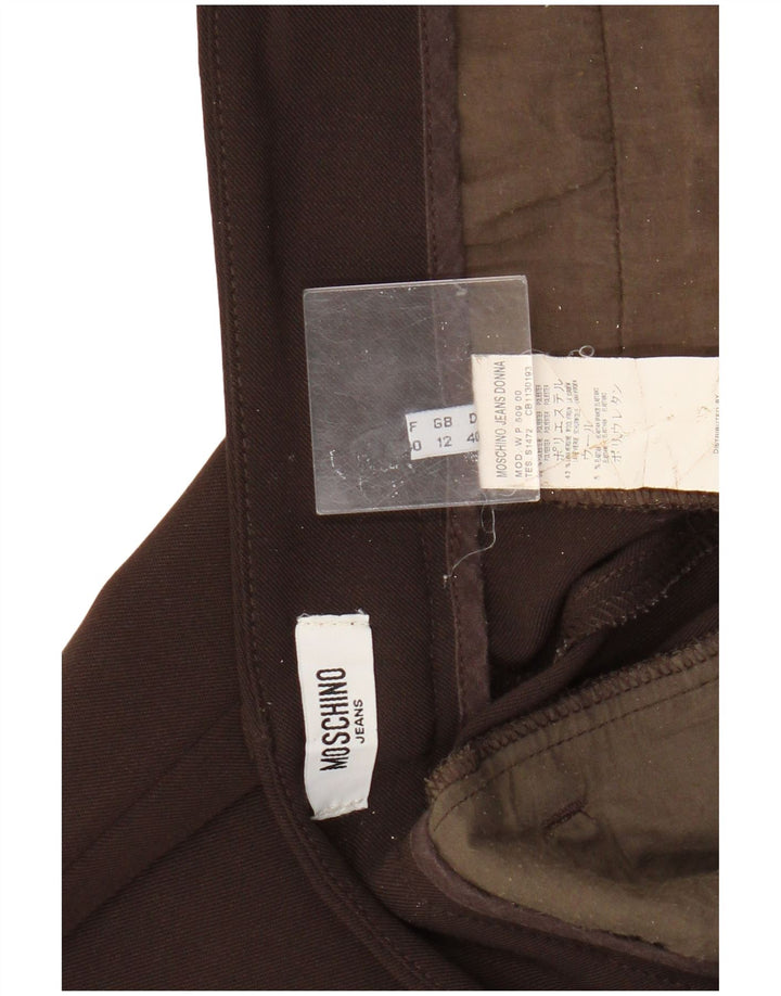 Moschino Γυναικείο Slim παντελόνι Chino UK 12 Medium W32 L29 καφέ πολυεστέρας