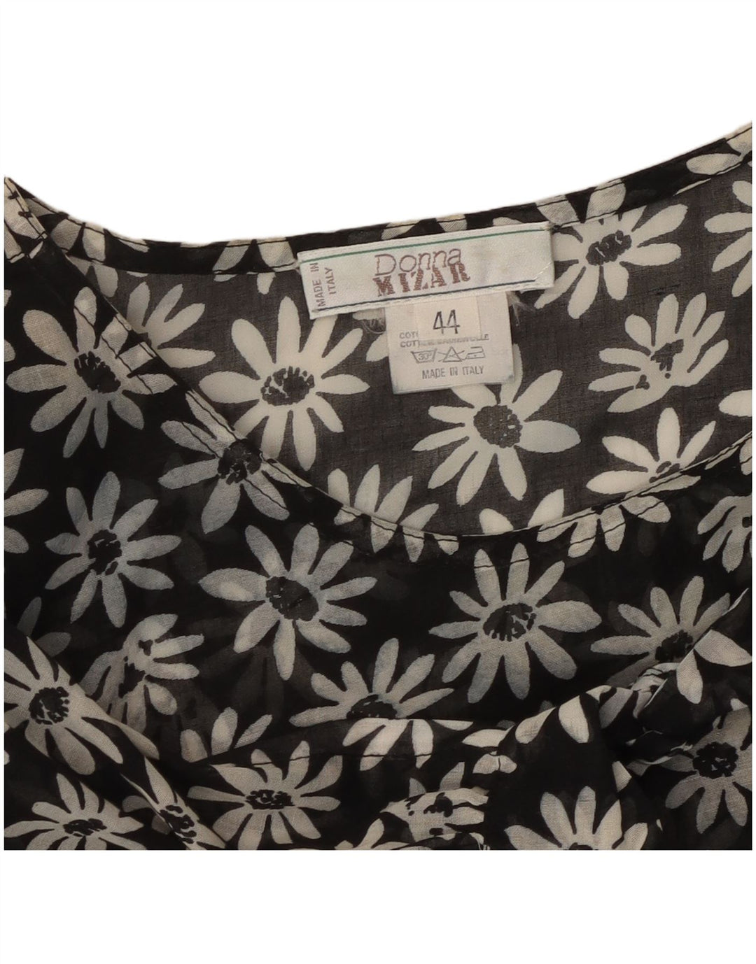 DONNA MIZAR Γυναικείο μάξι φόρεμα IT 44 Μεσαίο μαύρο φλοράλ βαμβακερό