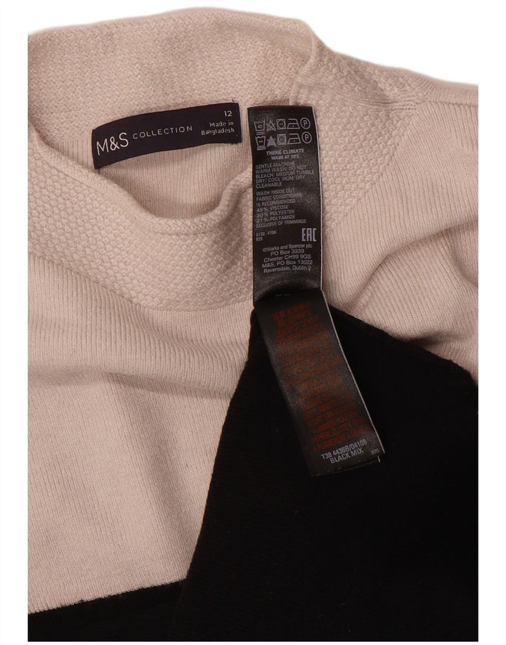 Marks & Spencer Γυναικείο πουλόβερ με λαιμό χελώνα UK 12 Medium Black