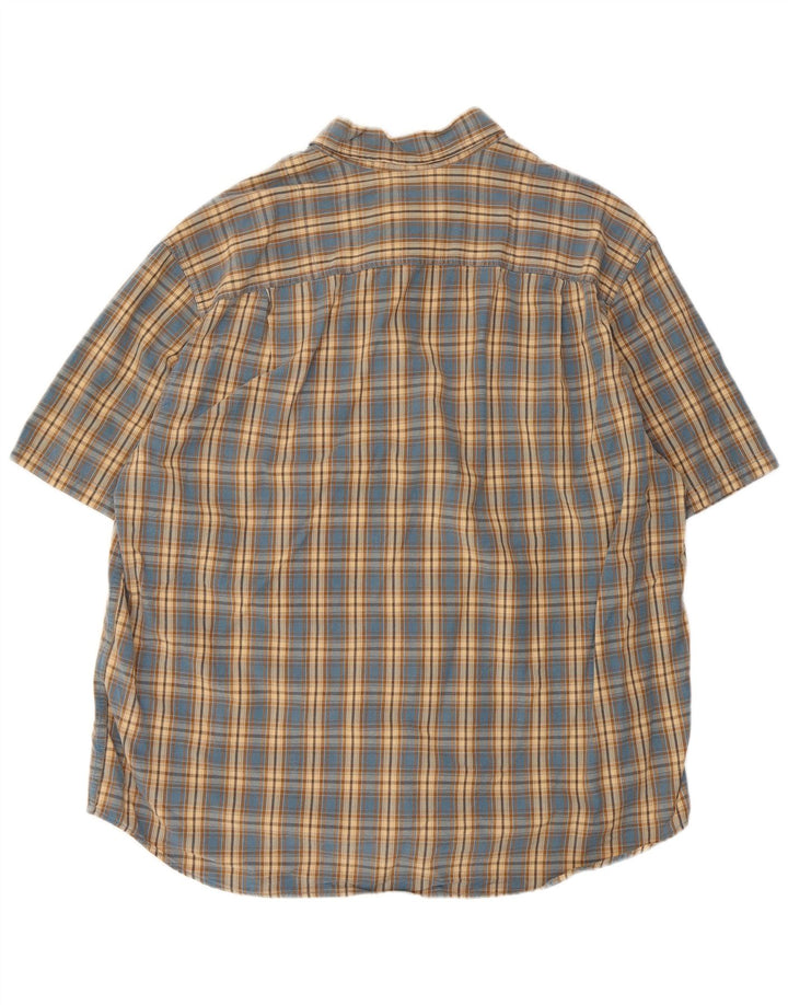 EDDIE BAUER Ανδρικό κοντομάνικο πουκάμισο XL Μπλε βαμβακερό