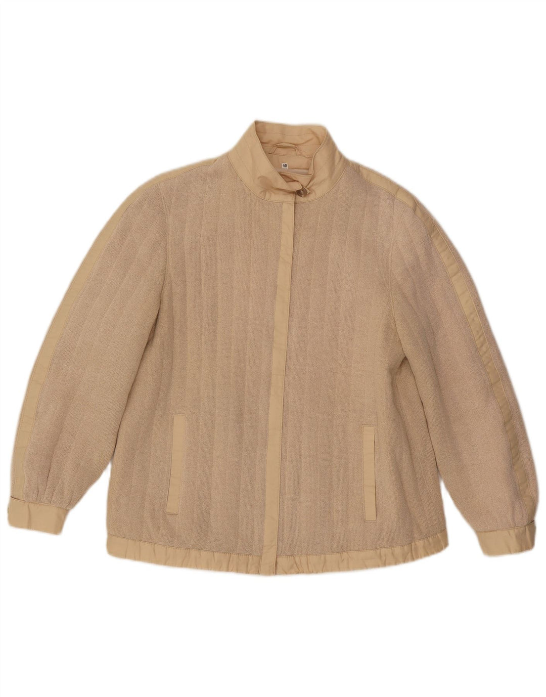 Vintage Γυναικείο πλεκτό Bomber Jacket EU 40 Medium Beige