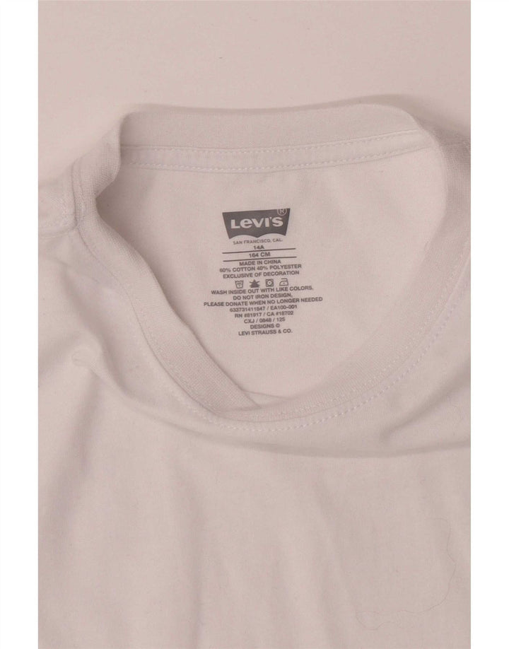 Levi's Boys T-Shirt Top 13-14 ετών Λευκό βαμβακερό