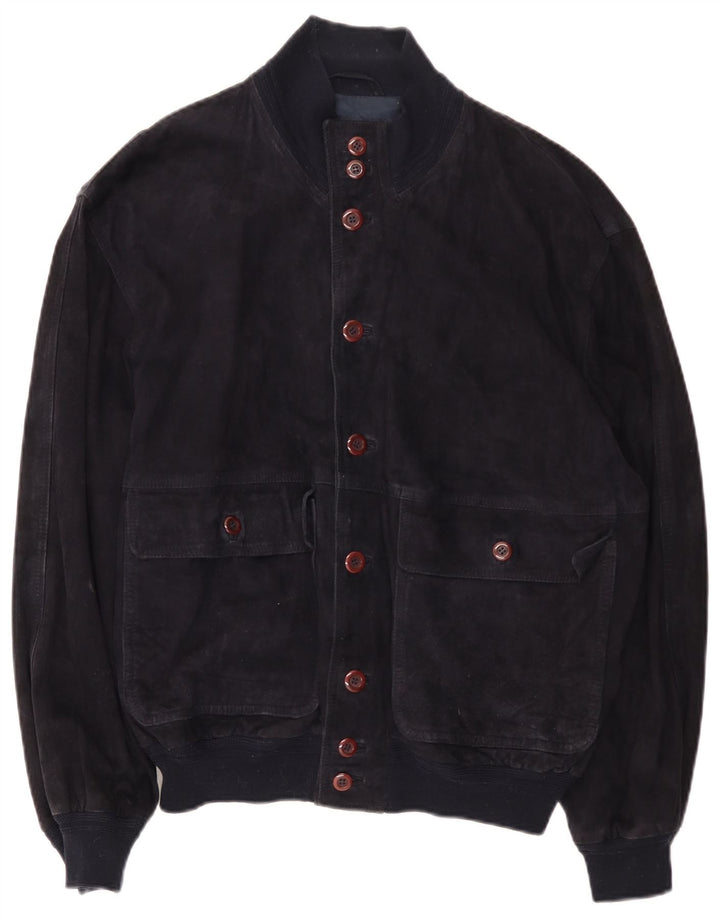 Vintage Ανδρικό Bomber Jacket IT 50 Large Navy Blue