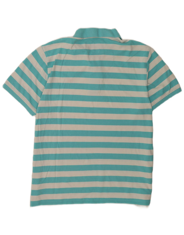 Crew Clothing Ανδρικό πουκάμισο πόλο 2XL Τυρκουάζ ριγέ βαμβακερό