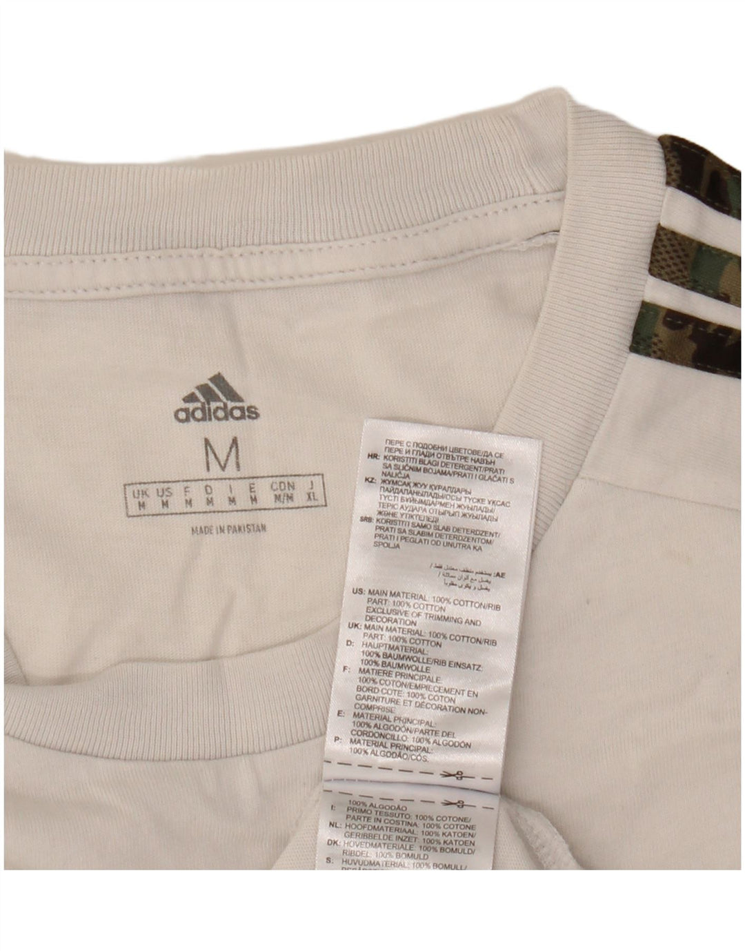 Ανδρικό T-Shirt Adidas Τοπ μεσαίο λευκό βαμβακερό