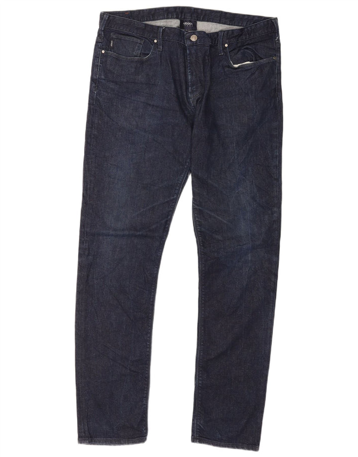 Armani Ανδρικό Slim Jeans W36 L34 Navy Blue Cotton