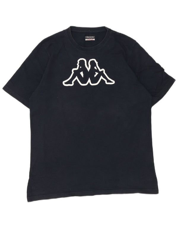 Ανδρικό γραφικό T-Shirt Kappa Top Large Navy Blue από βαμβάκι