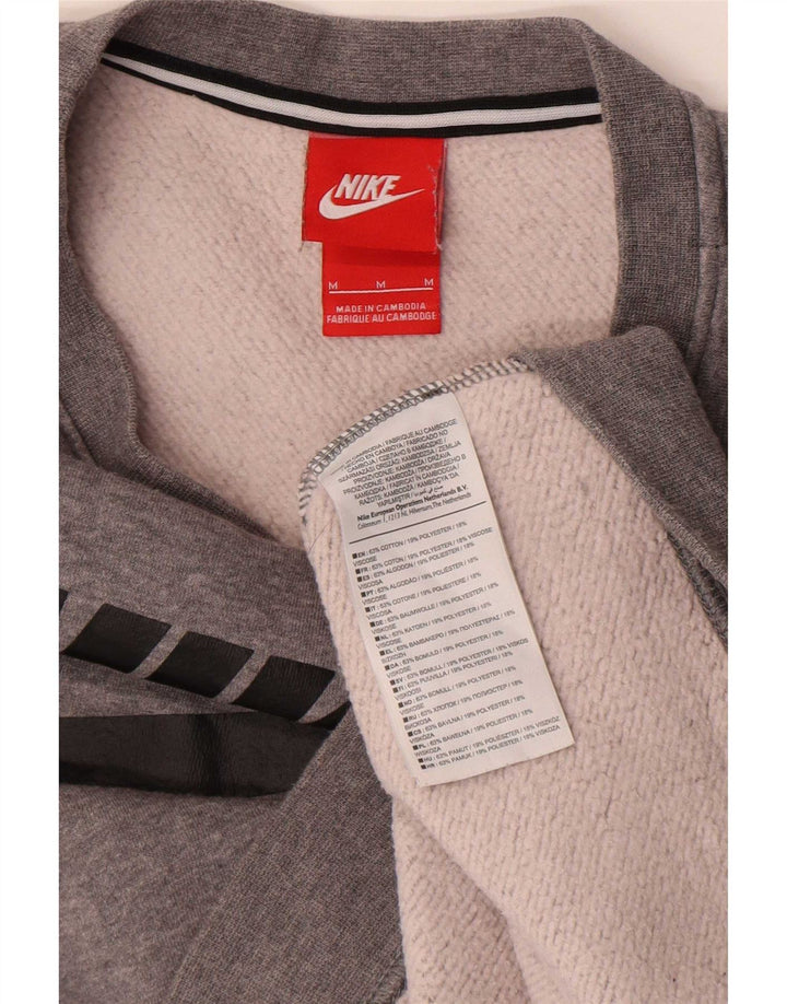Γυναικείο γραφικό φούτερ Nike Jumper UK 14 Βαμβακερό μεσαίο γκρι