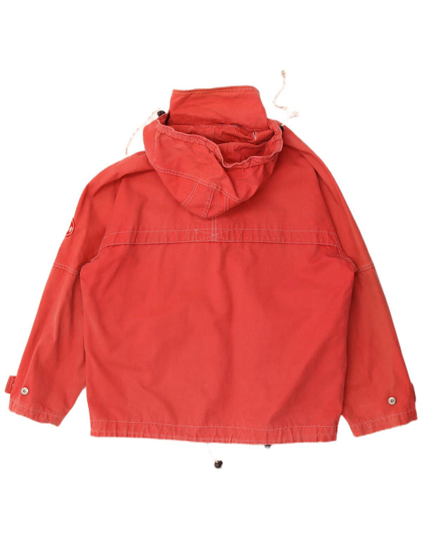 Murphy & Nye Mens Sailwear Hooded Utility Jacket UK 40 μεγάλο κόκκινο βαμβακερό