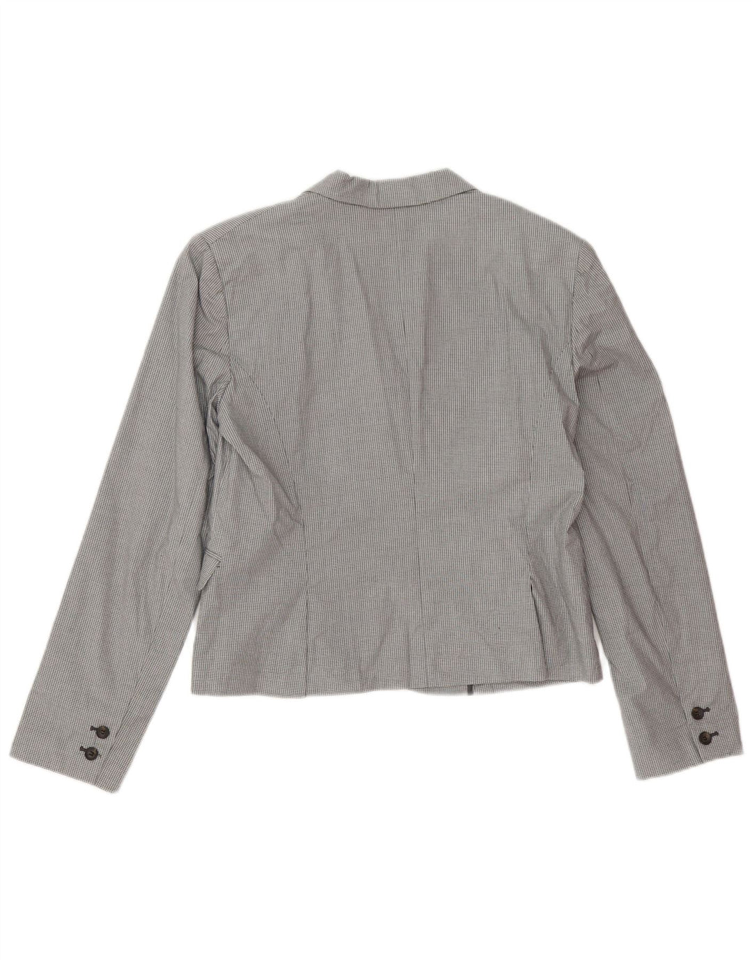 Stefanel Γυναικείο Μπουφάν Blazer με 3 κουμπιά IT 48 XL Grey Check Cotton