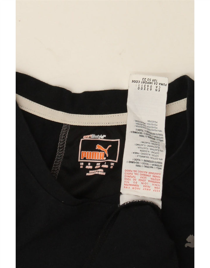 PUMA Womens Vest Top UK 14 Medium Black Cotton Vintage Puma and Second-Hand Puma from Messina Hembry 