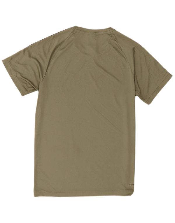 Adidas Ανδρικό T-Shirt Aeroready Top Small Khaki Polyester