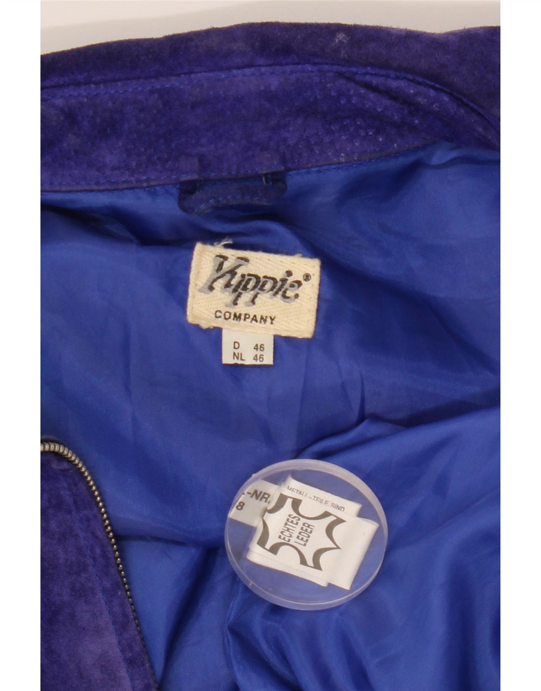 YUPPIE Γυναικείο Suede Jacket EU 46 XL Purple Leather