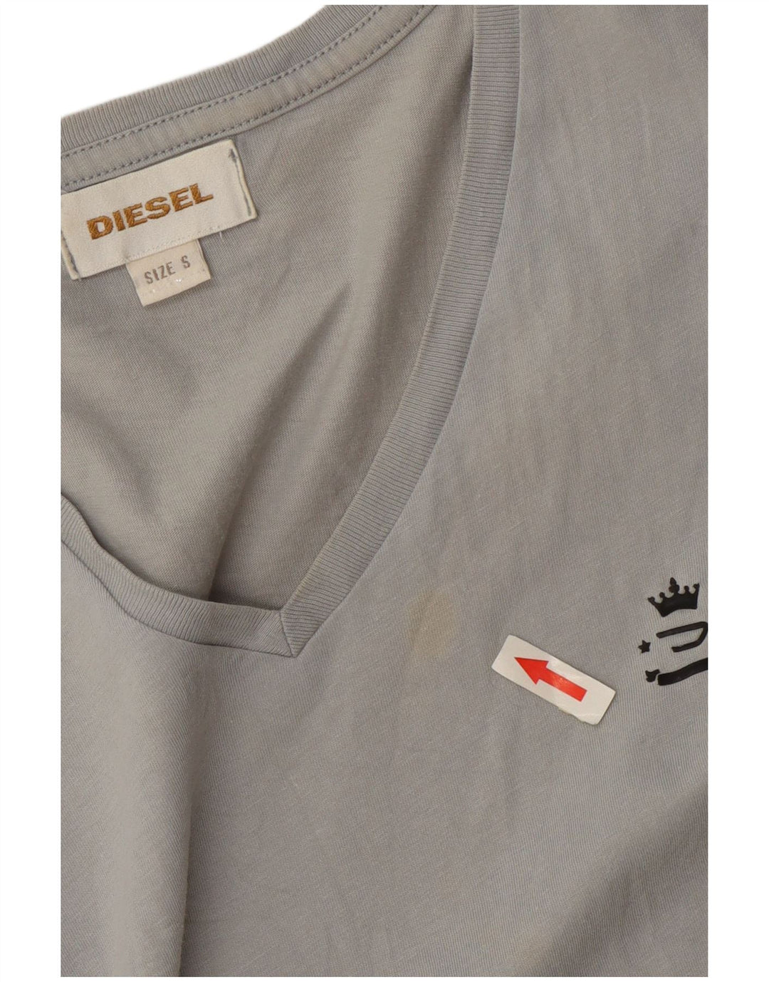 Ανδρικό T-Shirt Diesel Top Μικρό Γκρι Βαμβακερό