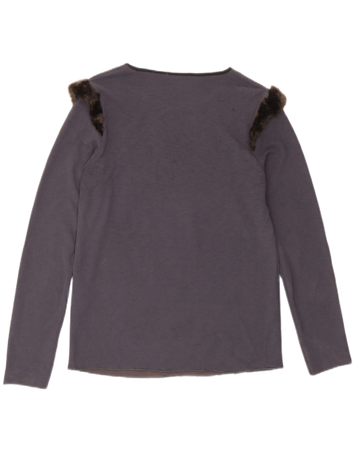 Zara Γυναικείο τοπ μακρυμάνικο UK 10 Small Grey Polyester