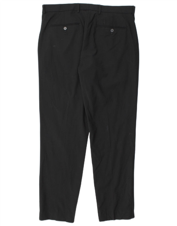 Marks & Spencer Ανδρικό παντελόνι αυτόγραφο Slim Suit Παντελόνι W34 L31 Μαύρο μάλλινο