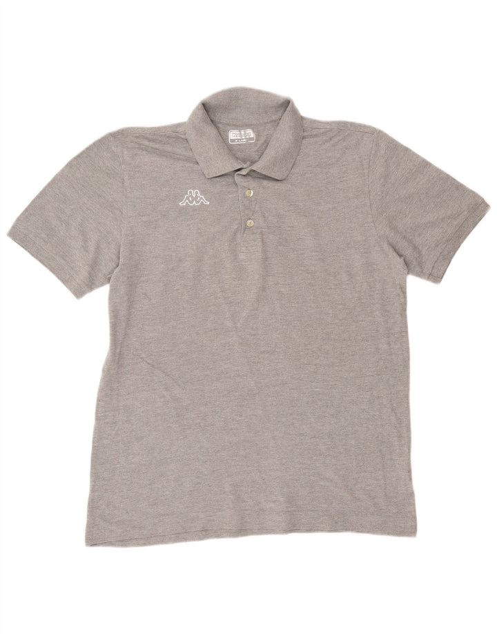 KAPPA Mens Polo Shirt XL Grey Cotton