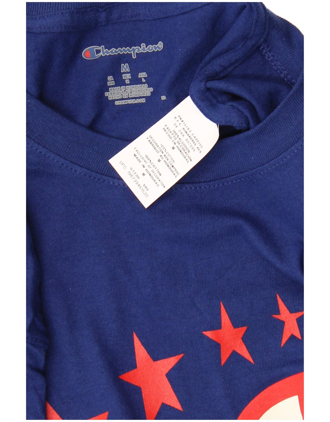 Ανδρικό γραφικό T-shirt CHAMPION Top Medium Navy Blue βαμβακερό