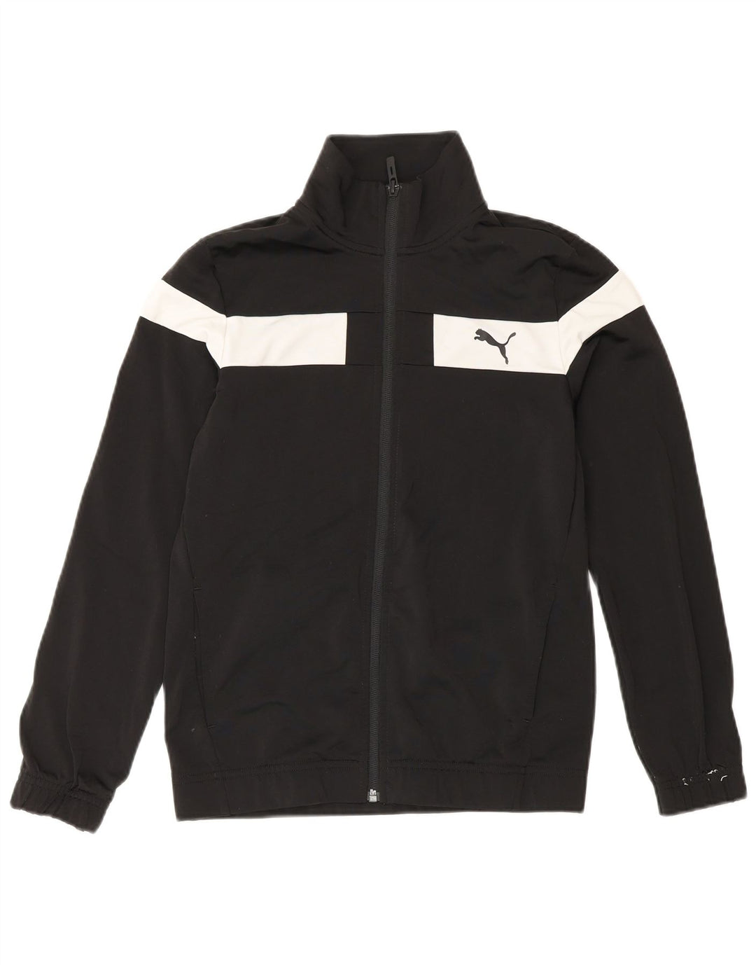Puma Boys αθλητική φόρμα Top Jacket 11-12 Years Black Colourblock Polyester