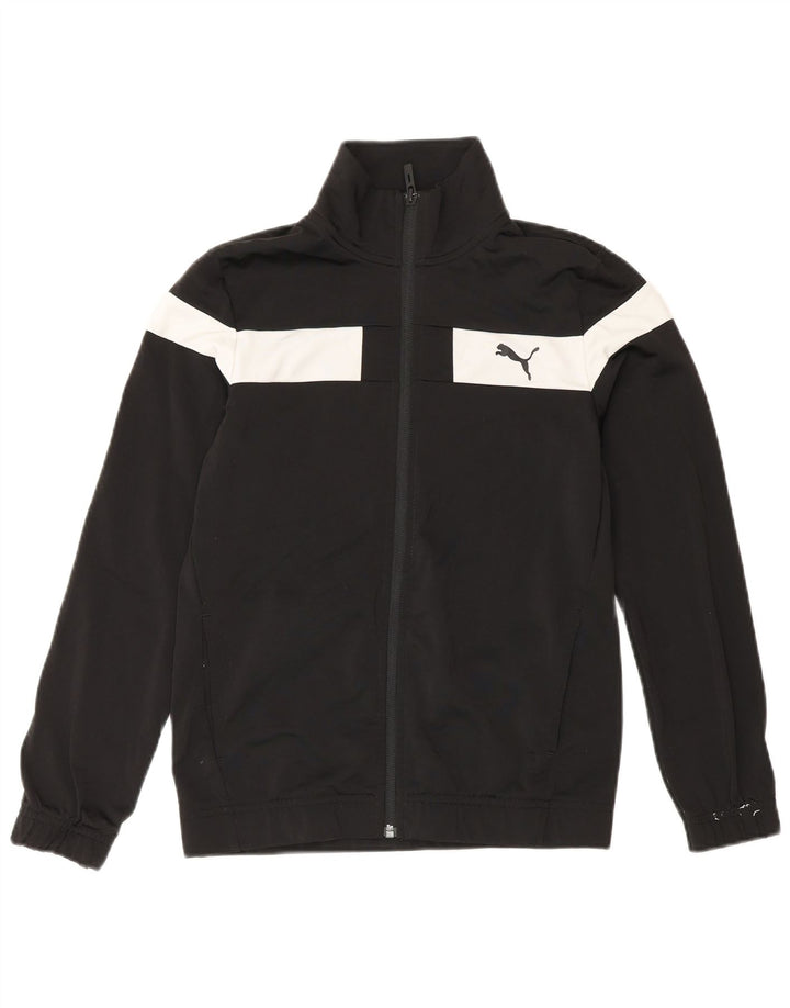 Puma Boys αθλητική φόρμα Top Jacket 11-12 Years Black Colourblock Polyester