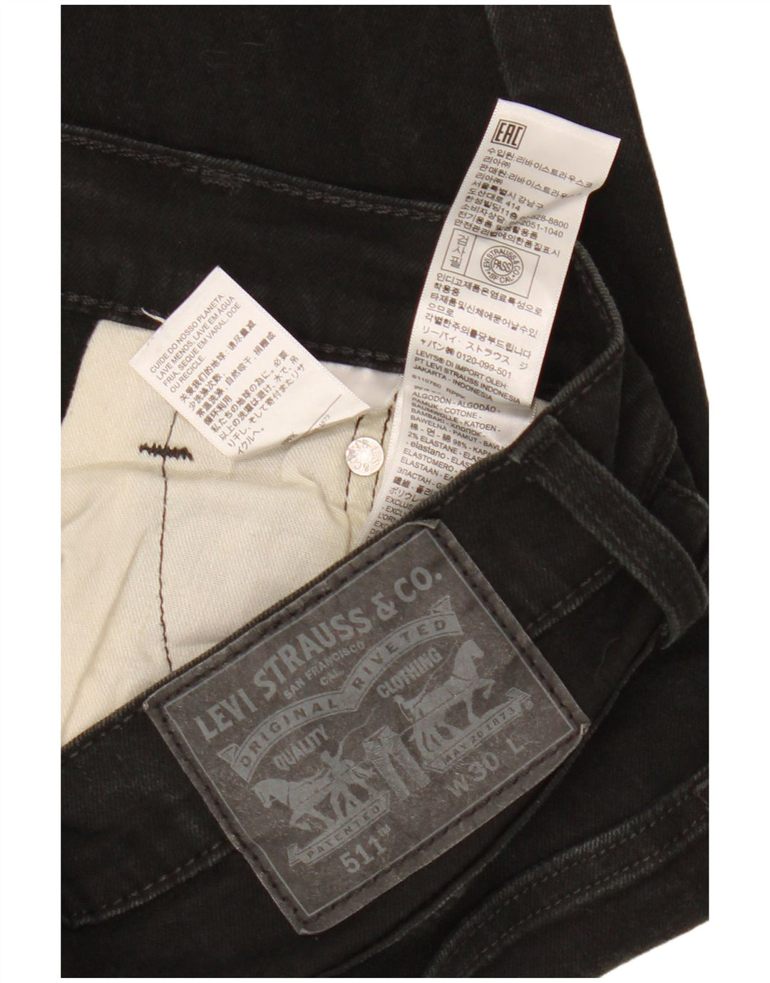 LEVI'S Γυναικείο 511 τζιν σορτς W30 Μεσαίο μαύρο βαμβακερό