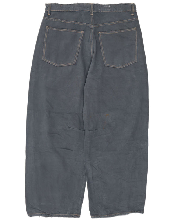 Zara Γυναικείο Μπαλόνι Ψηλόμεσο Φαρδύ Τζιν EU 42 Large W32 L29 Γκρι