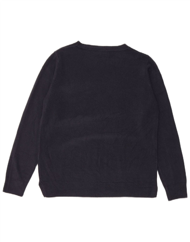 Marks & Spencer Γυναικείο πουλόβερ με λαιμό σκάφος UK 14 Medium Navy Blue