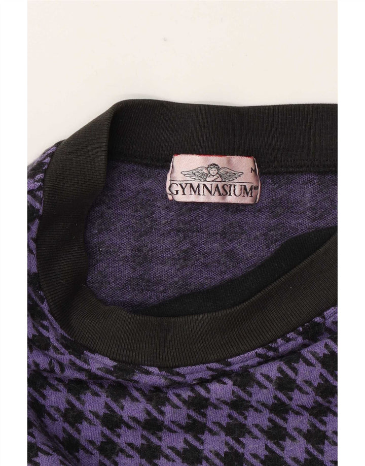 Γυναικείο τοπ Gymnasium μακρυμάνικο UK 14 Medium Purple Houndstooth