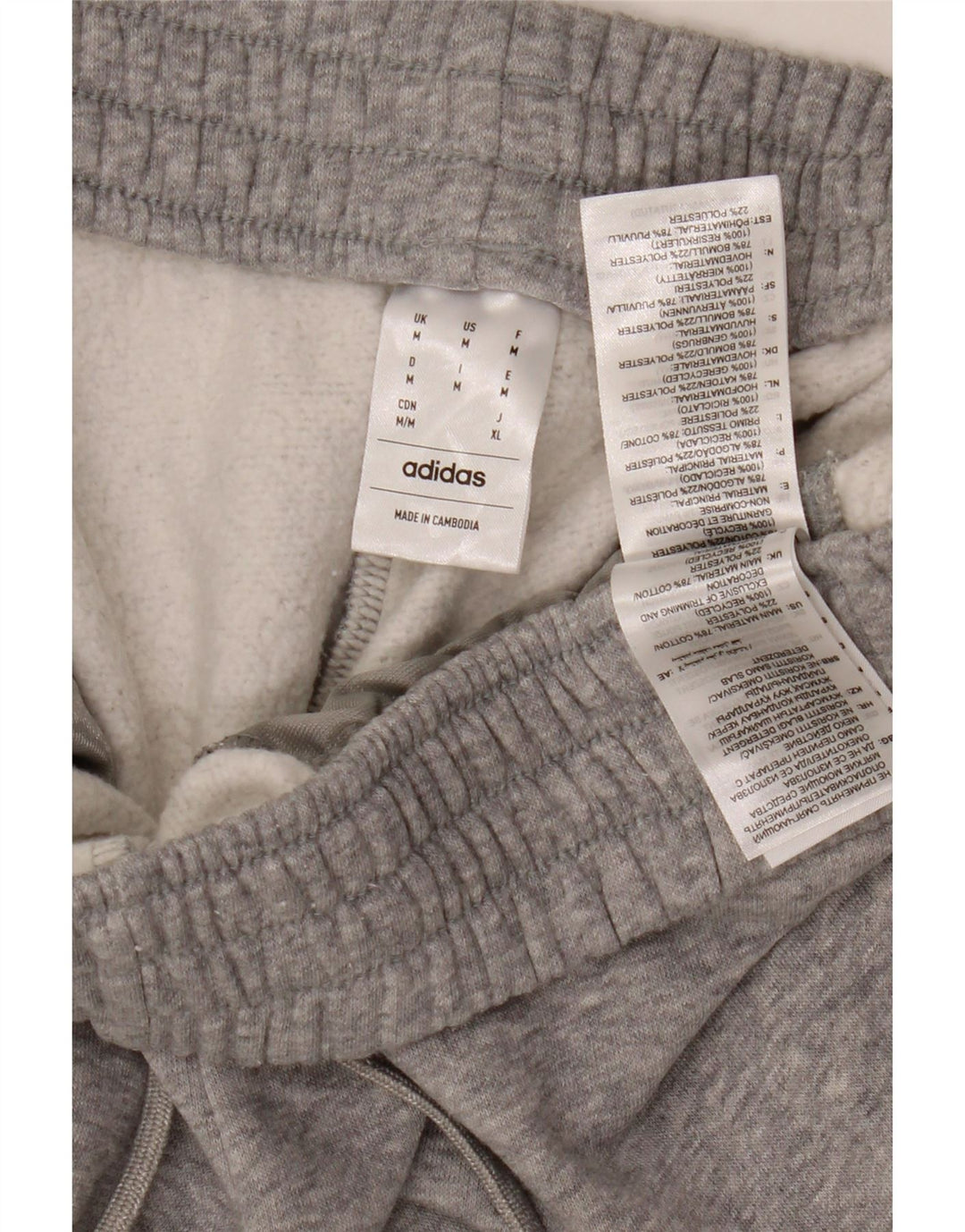 Γυναικεία αθλητική φόρμα ADIDAS Παντελόνι Joggers UK 14 μεσαίο γκρι βαμβακερό