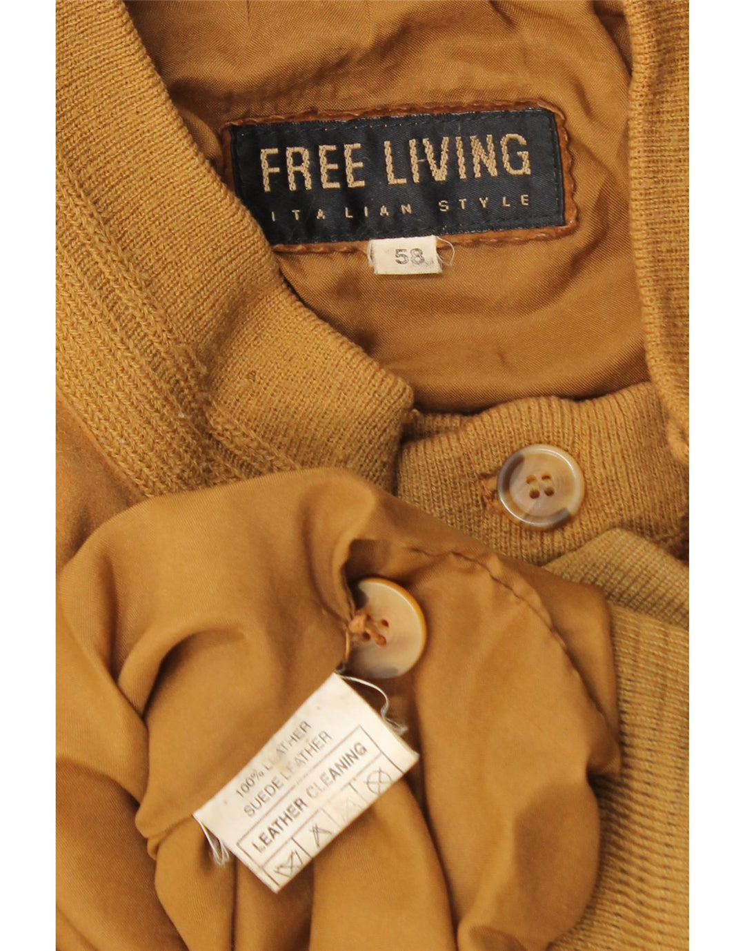 Vintage Ανδρικό Suede Bomber Jacket IT 58 4XL Brown Suede