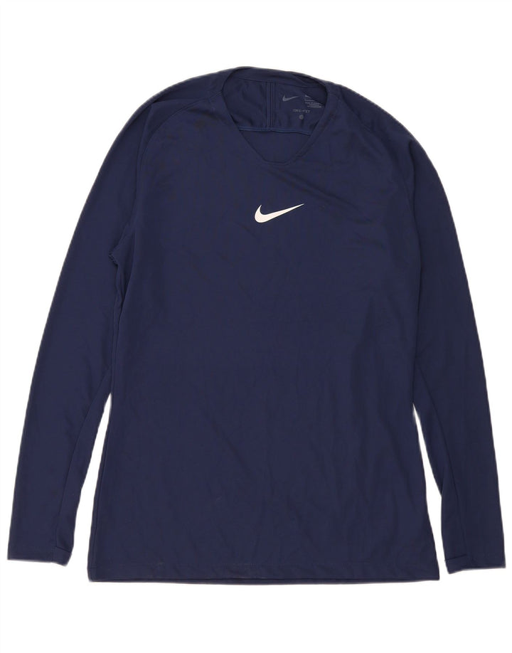Ανδρικό Nike Dri Fit Slim Fit Top Μακρύ μανίκι μεγάλο μπλε ναυτικό πολυεστέρας