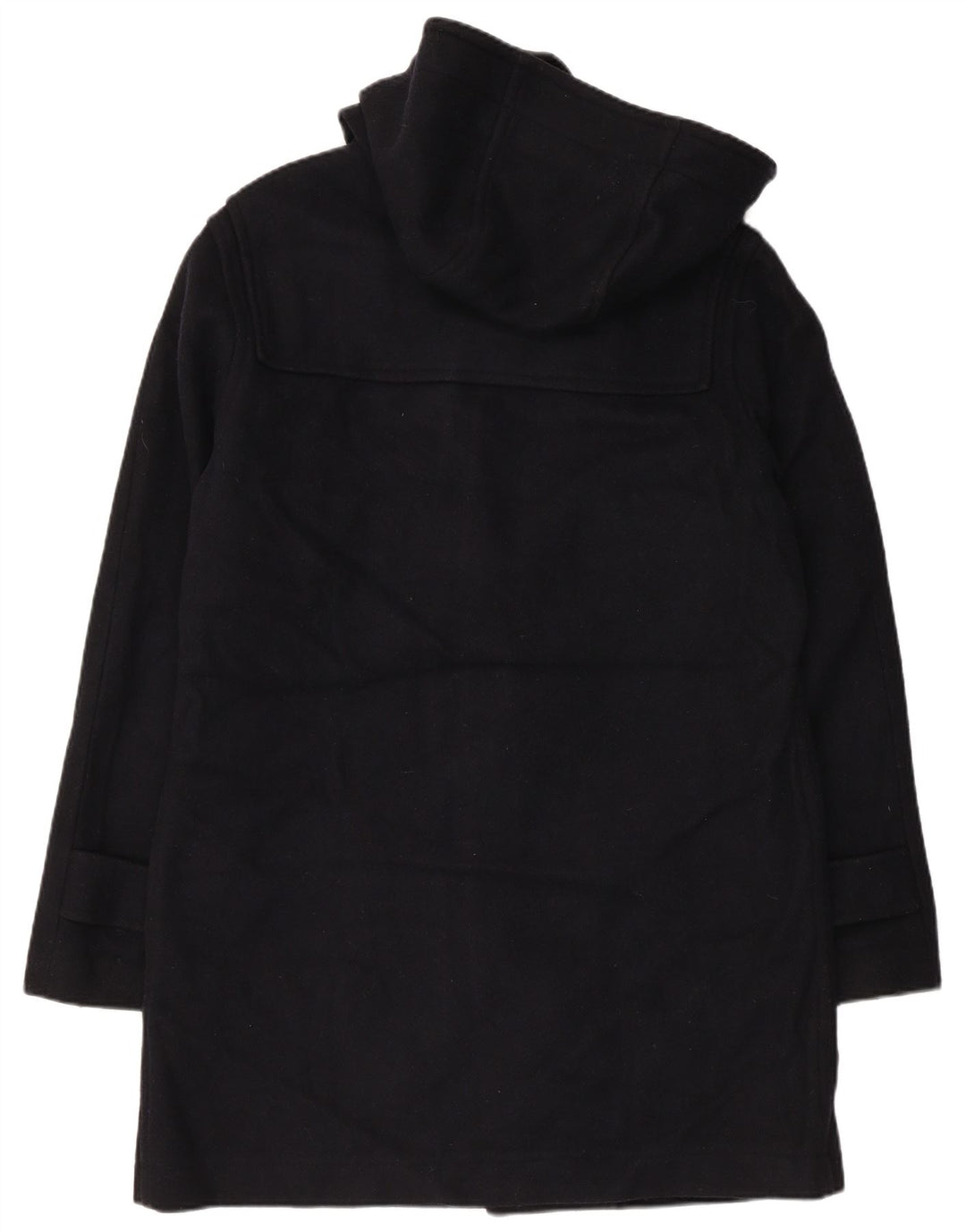 VINTAGE Γυναικείο παλτό Duffle με κουκούλα UK 18 XL Navy Blue Wool