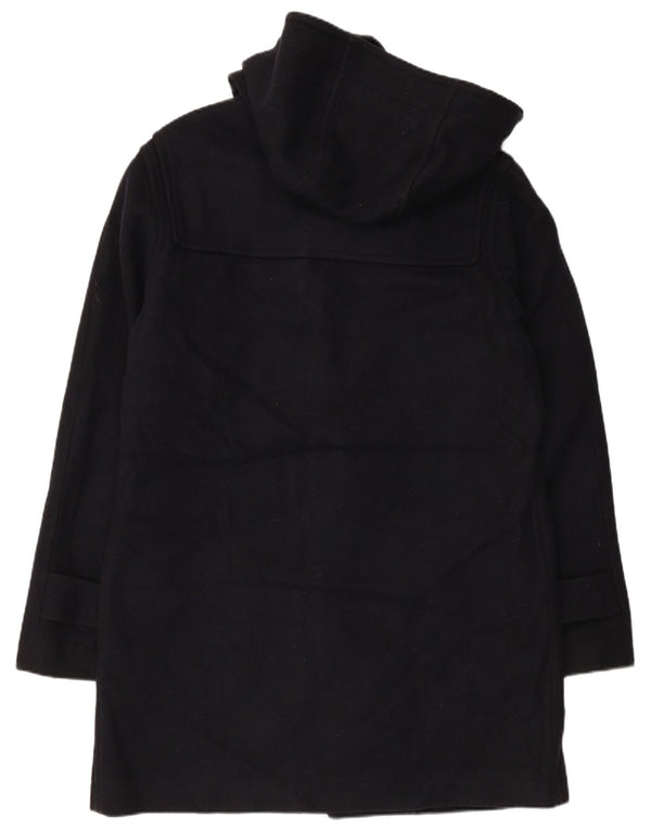 VINTAGE Γυναικείο παλτό Duffle με κουκούλα UK 18 XL Navy Blue Wool