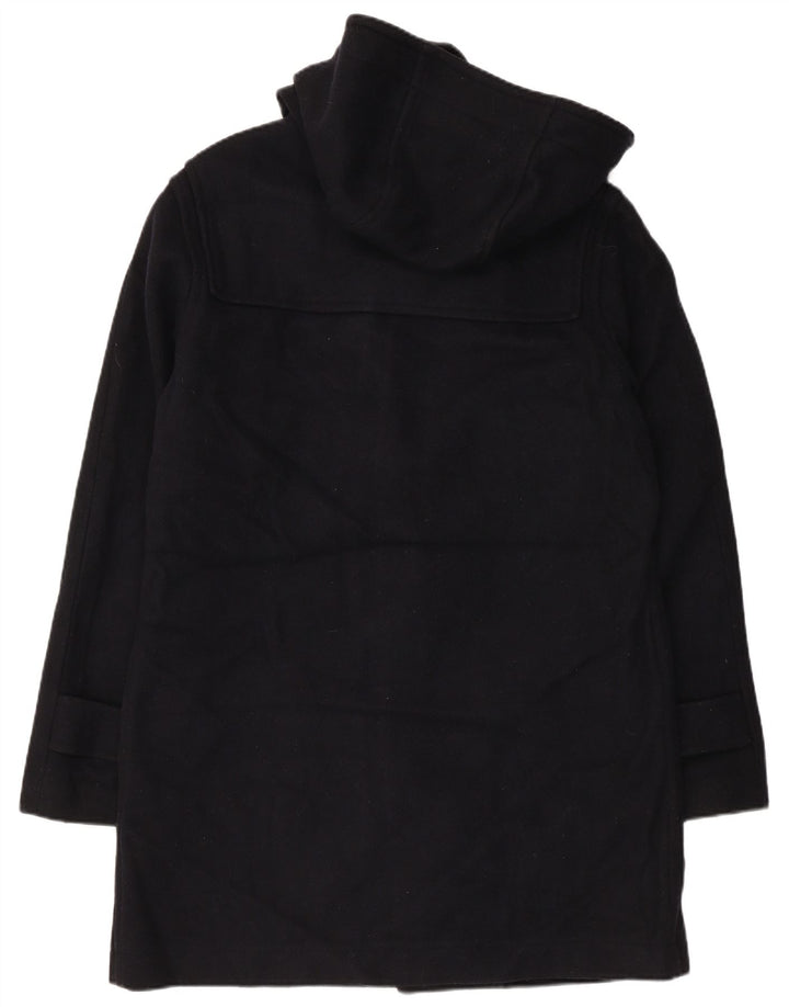 VINTAGE Γυναικείο παλτό Duffle με κουκούλα UK 18 XL Navy Blue Wool