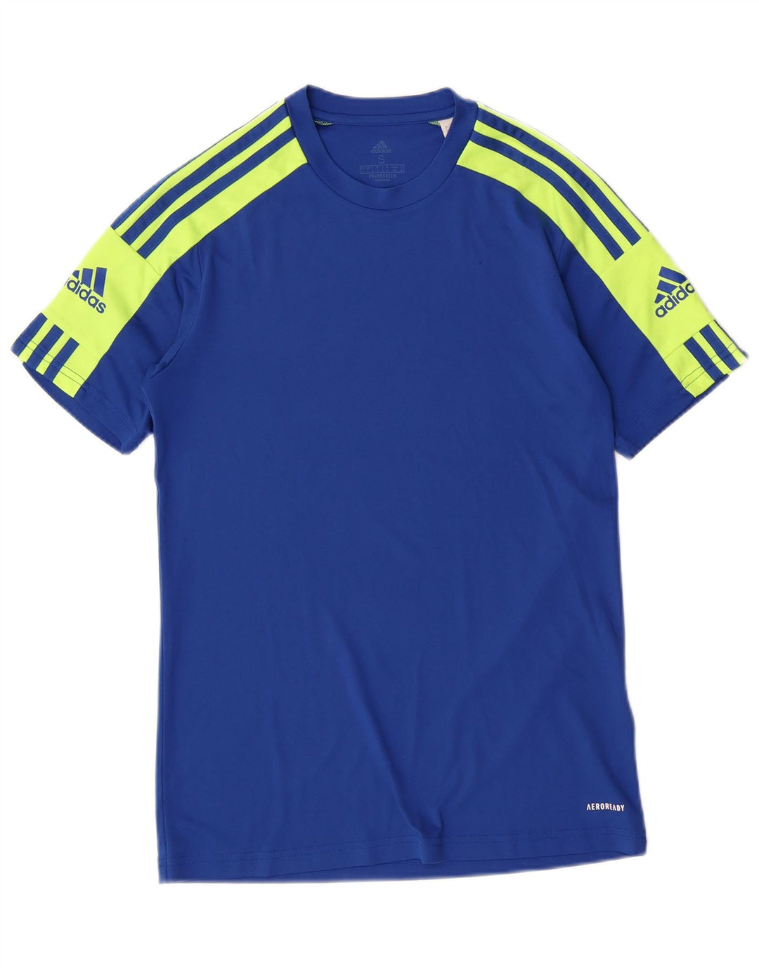 Ανδρικό γραφικό μπλουζάκι Adidas Aeroready Top Small Blue Colorblock Πολυεστέρας
