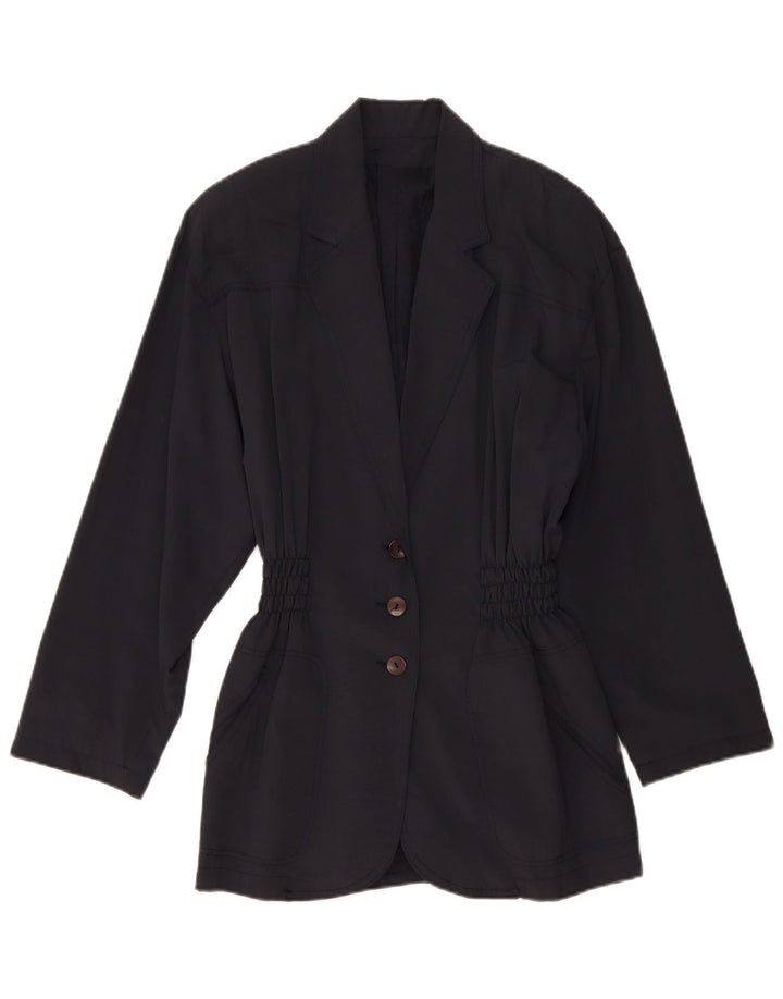 Vintage Γυναικείο Μπουφάν Longline Blazer IT 44 Medium Navy Blue