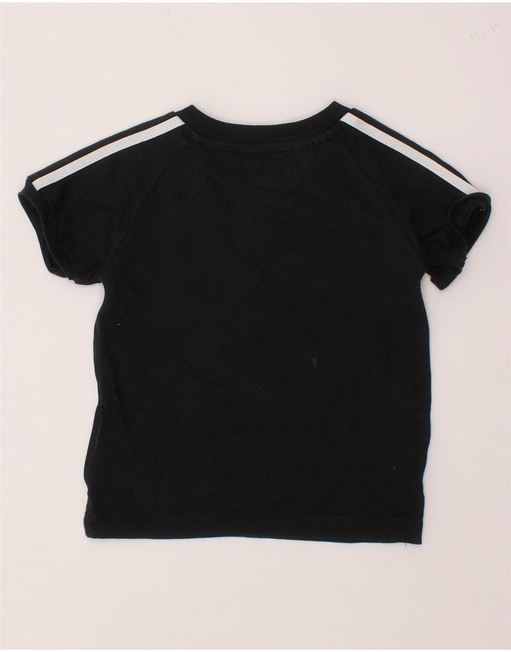 ADIDAS Baby Boys T-Shirt Top 6-9 Μηνών Μαύρο Βαμβακερό