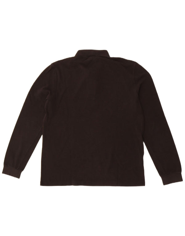 Lacoste Ανδρικό μακρυμάνικο πουκάμισο Classic Fit Polo Μέγεθος 4 Μεσαίο μαύρο βαμβακερό