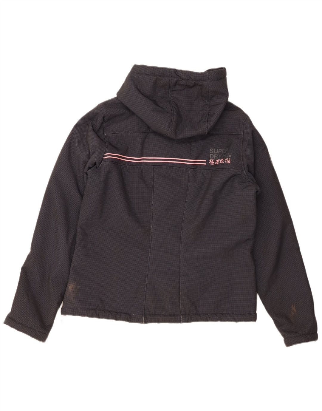 SUPERDRY Γυναικείο Windtrekker Hooded Windbreaker Jacket UK 14 Large Grey