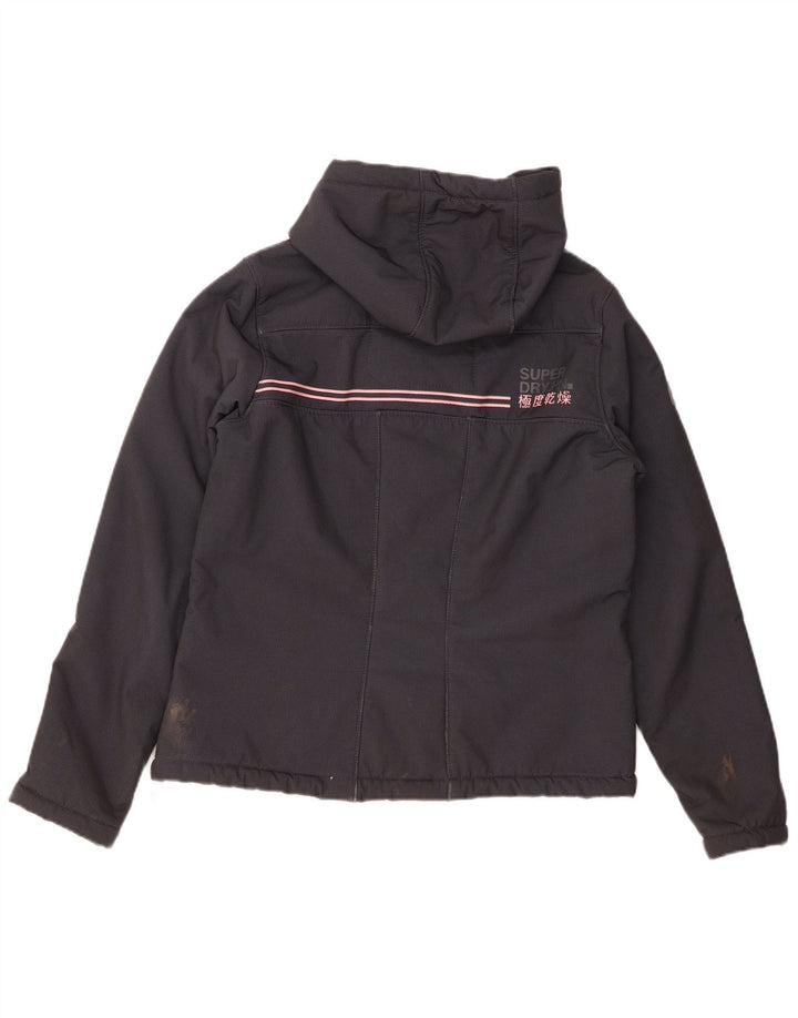 SUPERDRY Γυναικείο Windtrekker Hooded Windbreaker Jacket UK 14 Large Grey