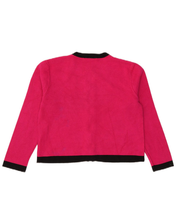Zara Γυναικεία ζακέτα Crop UK 12 μεσαίου ροζ χρώματος βισκόζη
