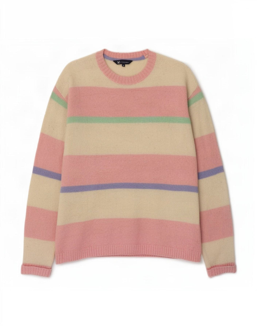 Crew Clothing Γυναικείο πουλόβερ με λαιμό UK 16 Large πολύχρωμο