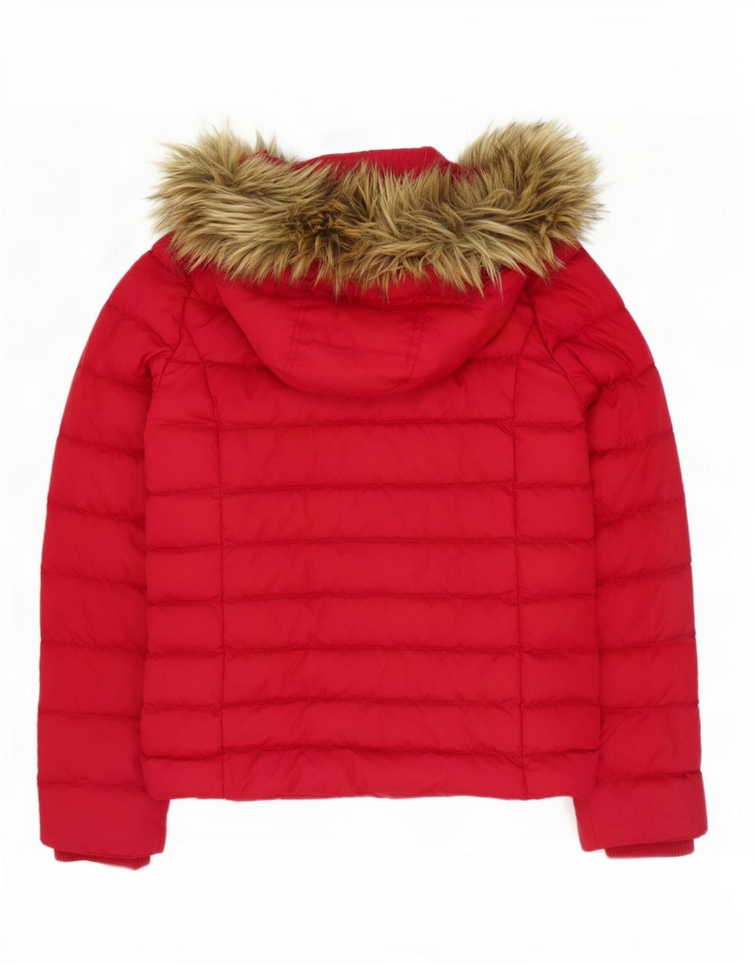 Tommy Hilfiger γυναικείο μπουφάν με κουκούλα UK 10 Μικρό κόκκινο πολυεστέρα