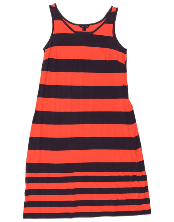 Tommy Hilfiger γυναικείο αμάνικο μπλουζάκι UK 12 μεσαίο κόκκινο ριγέ