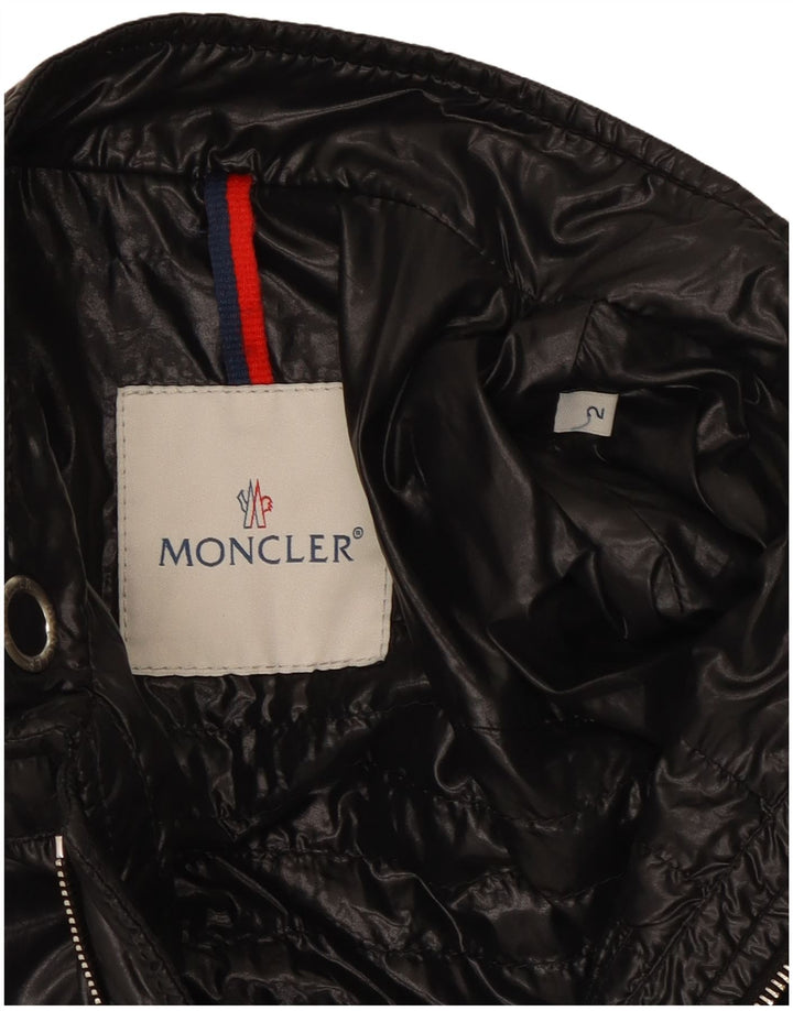 Moncler Γυναικείο μπουφάν με επένδυση μεγέθους 2 Μεσαίο μαύρο πολυαμίδιο