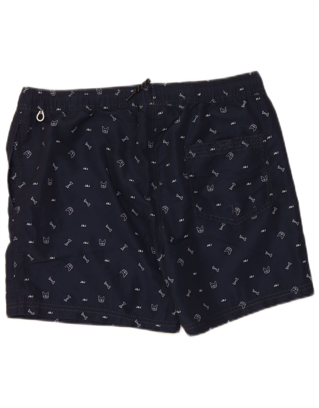 JACK & JONES Ανδρικό γραφικό σορτς κολύμβησης Μεσαίου μπλε ναυτικού πολυεστέρα