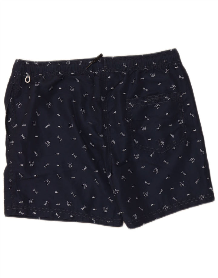 JACK & JONES Ανδρικό γραφικό σορτς κολύμβησης Μεσαίου μπλε ναυτικού πολυεστέρα