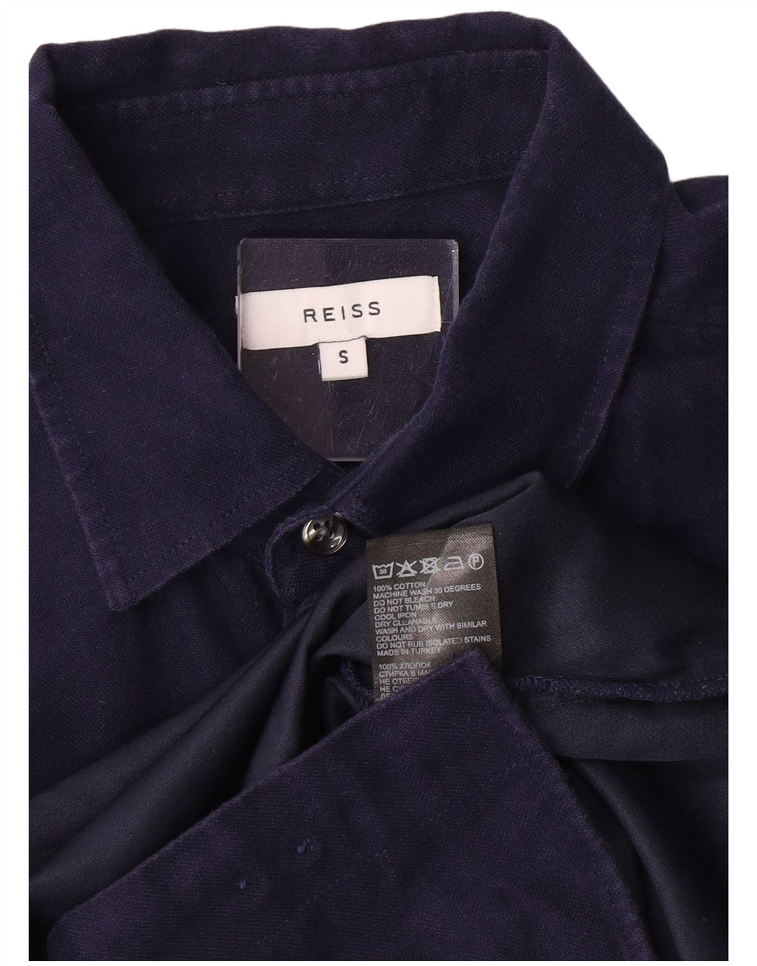 Ανδρικό πουκάμισο Reiss Μικρό, μπλε βαμβακερό