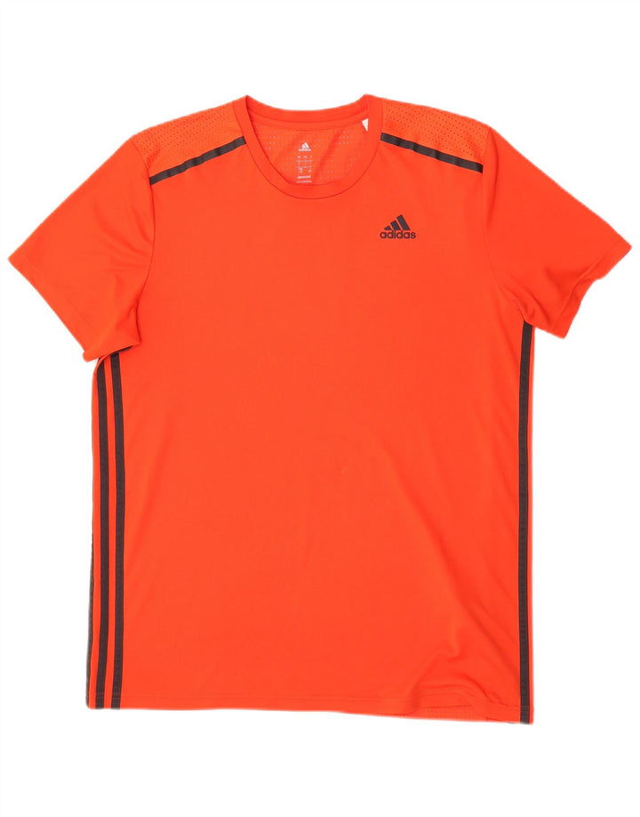 Ανδρικό T-Shirt Adidas Climacool Top Large Polyester σε πορτοκαλί χρώμα