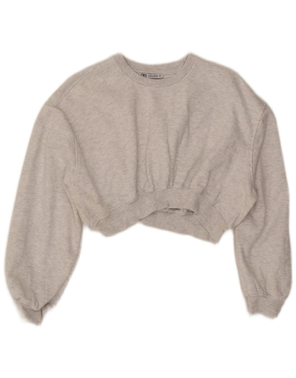 Zara Γυναικεία φούτερ με χαλαρή εφαρμογή, Jumper UK 10 Small Grey Flecked